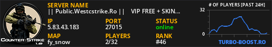 || Public.Westcstrike.Ro ||    VIP FREE + SKINS  WEAPONS
