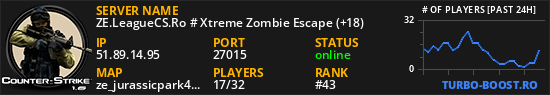 ZE.LeagueCS.Ro # Xtreme Zombie Escape (+18)