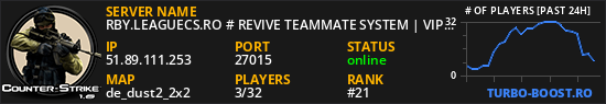 RBY.LEAGUECS.RO # REVIVE TEAMMATE SYSTEM | VIP FREE