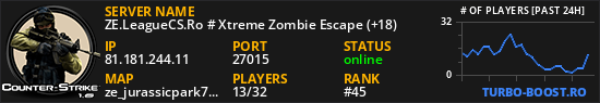 ZE.LeagueCS.Ro # Xtreme Zombie Escape (+18)